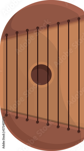 Gusli icon cartoon vector. Retro music. Chord string