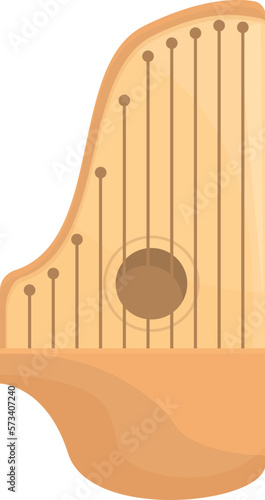 Kantele music icon cartoon vector. Finland gusli. Chord string