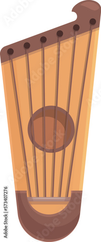 Gusli music icon cartoon vector. Retro kannel. Chord instrument