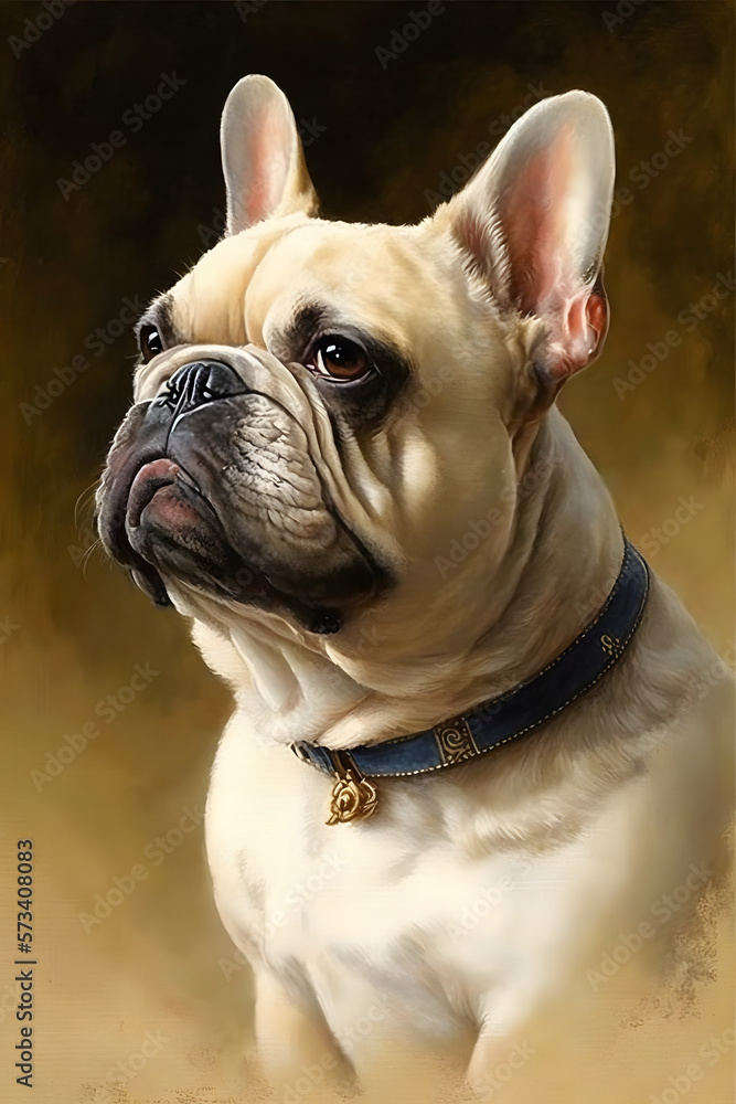Vibrant French Bulldog Painting