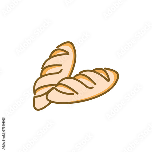 Tasty Baguette Bun Bakery Bread Illustration
