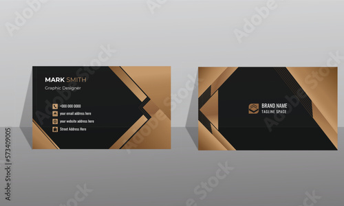 luxury elegant business card abstract inspiration Front and back design card flat gradation