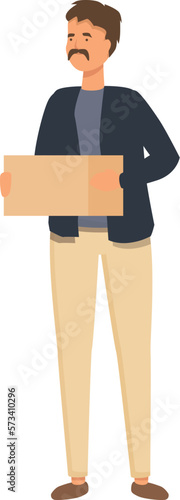 Jobless man icon cartoon vector. Poor people. Money crisis