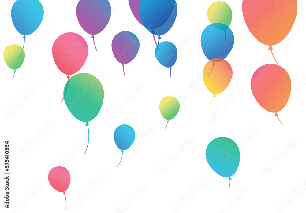 Confetti background with Party poppers and air balloons isolated. Festive vector illustration.Lettering Happy Birthday To You Confetti background with Party poppers and air balloons isolated. Festive vector illustration.Lettering Happy Birthday To You