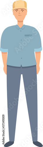Service trucker icon cartoon vector. Driver cap. Cargo service
