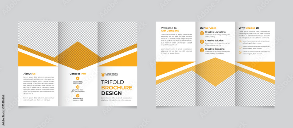 Corporate modern trifold brochure design template Corporate modern trifold brochure design template