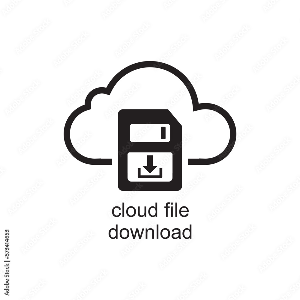 cloud file download icon , data icon
