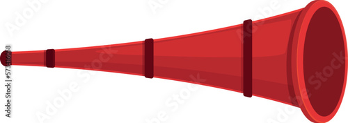 Red vuvuzela icon cartoon vector. Soccer horn. Fan football
