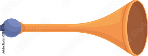 Big vuvuzela icon cartoon vector. Soccer horn. Sport pipe