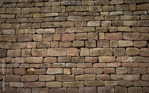 Foto Alte Steinmauer, alte Baukunst, idealer Hintergrund oder Banner