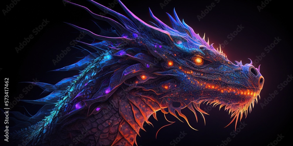 dragon colored illustration dragon colored illustration