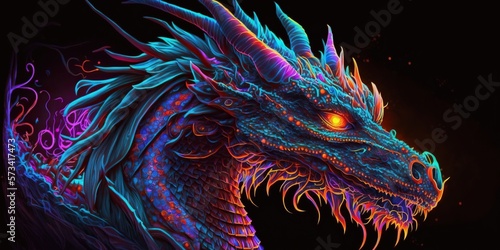 dragon colored illustration