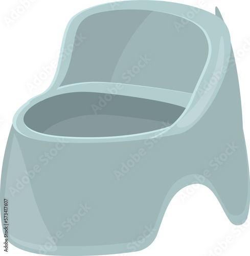 Childhood potty icon cartoon vector. Baby toilet. Object pot