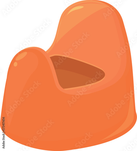 Training potty icon cartoon vector. Kid toilet. Pot object