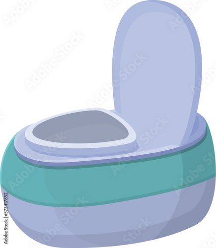 Modern potty icon cartoon vector. Cute object. Kid toilet