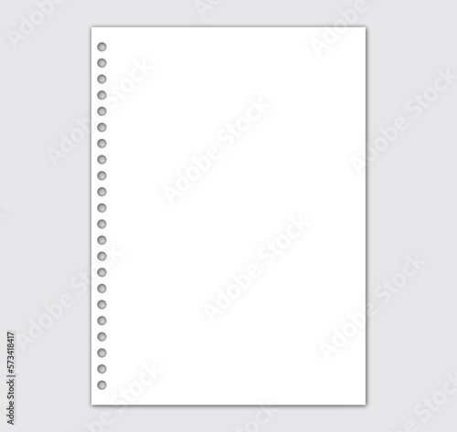 Realistic blank paper sheet design. Paper sheet vector design.