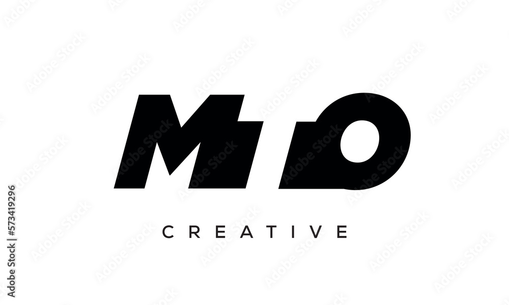 MTO letters negative space logo design. creative typography monogram vector