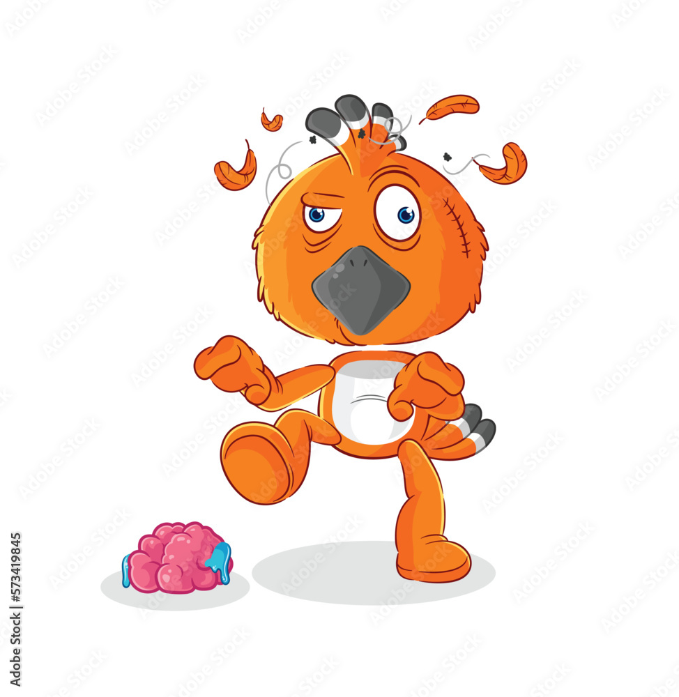hudhud bird zombie character.mascot vector hudhud bird zombie character.mascot vector