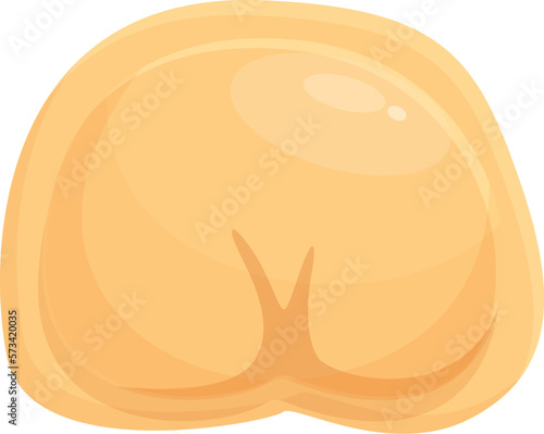 Funny dumpling icon cartoon vector. Chinese food. Asian meat
