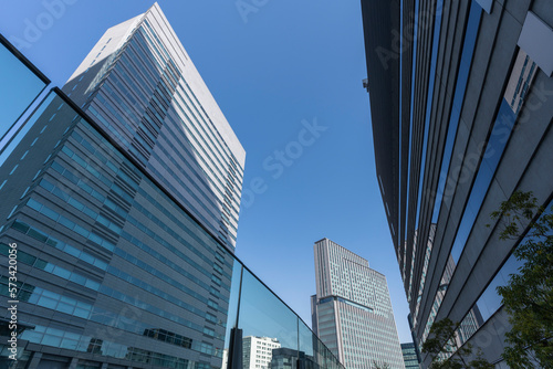 東京汐留 高層ビル群の風景