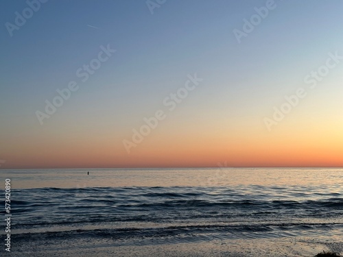 Sunset over the sea in Laguna Beach  South California