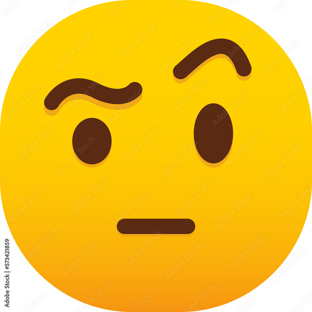 Fototapeta premium Face With Raised Eyebrow emoji