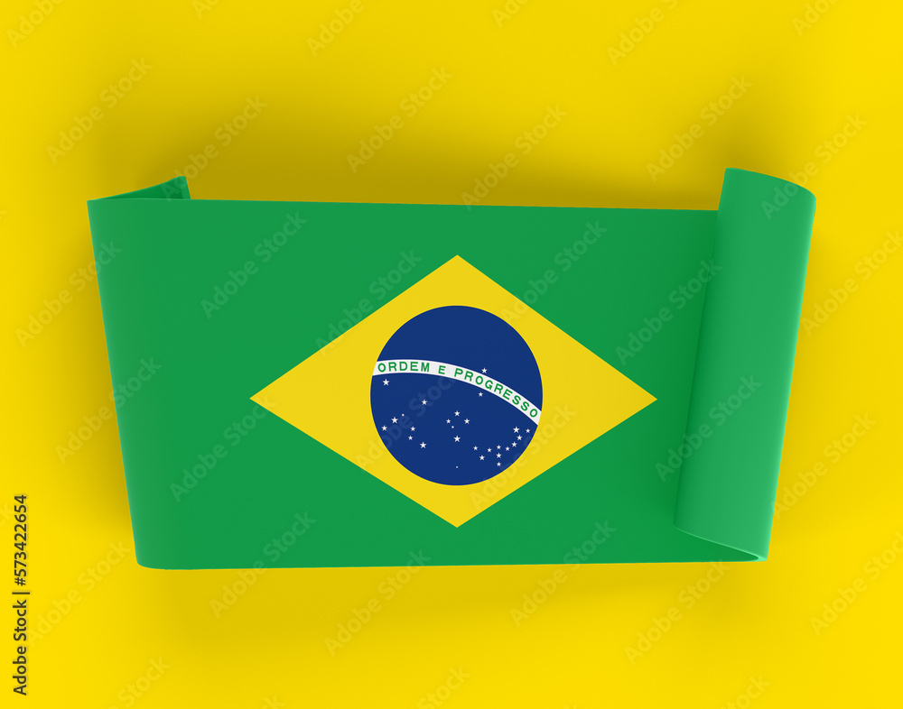 Obraz premium Brazil Ribbon Banner
