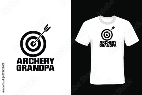 Archery Grandpa, Archery T shirt design, vintage, typography photo