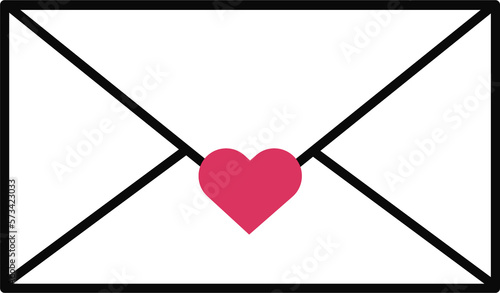 envelope with heart sticker