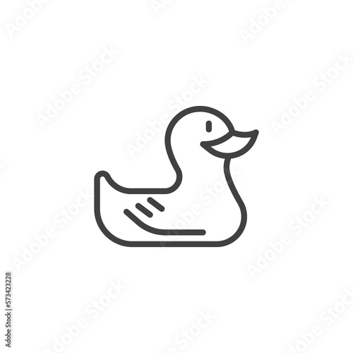 Rubber duck line icon