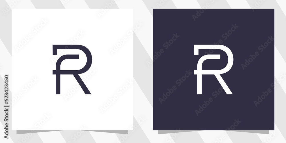 letter fr rf logo design