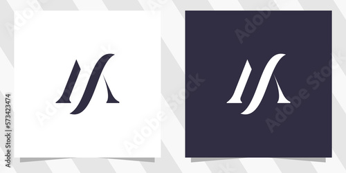 letter ms sm logo design photo
