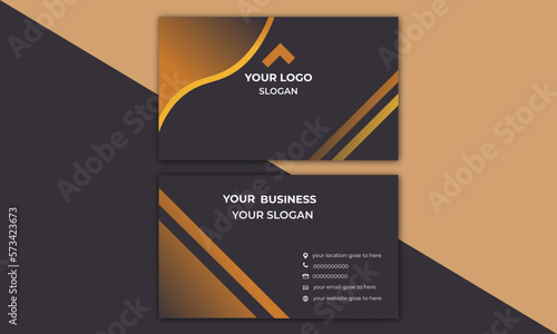 Modern presentation card with company logo. Vector business card template. Visiting card for business and personal use. Vector illustration design.Futuristic business card design. 