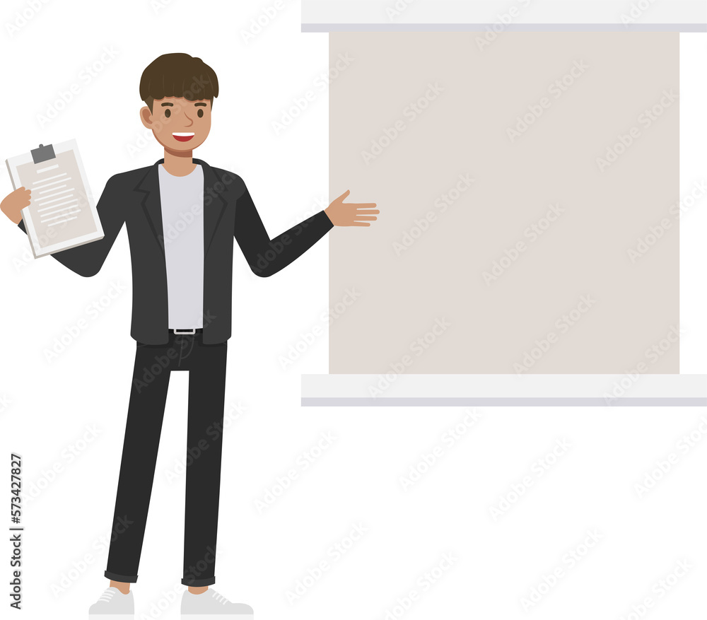 Office man wear black suit character design. Presentation in various action with emotions, running, standing and walking. Office man wear black suit character design. Presentation in various action with emotions, running, standing and walking.