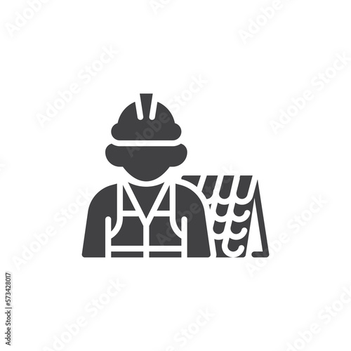 Roof repair service vector icon