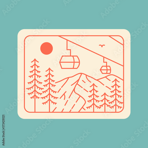 Cross Forest and Mountains by Cable Car