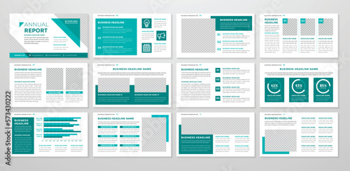 multipurpose presentation template design with clean style and modern layout use for business annual report