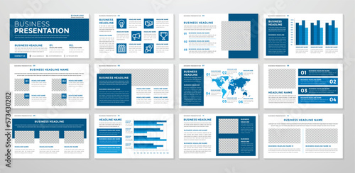 multipurpose presentation template design with clean style and modern layout use for business annual report