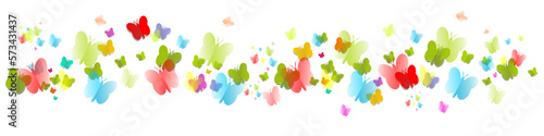 Schmetterlinge Band Banner Bunt Regenbogen