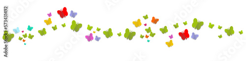 Schmetterling Band Banner Bunt Ostern Regenbogen Hintergrund 