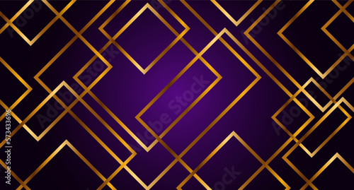 Purple background, gold grid, geometric shapes. Backdrop for postcards and banners, for advertising and business, posters, websites and covers, vector illustration for graphic design