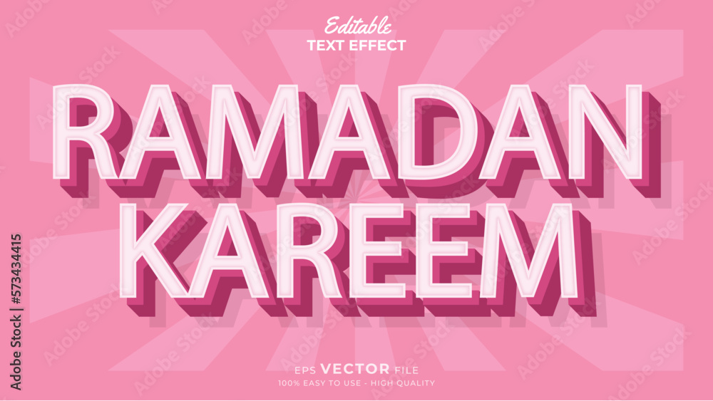 Editable text effect - Ramadan Sale 3d Traditional Cartoon template style premium vector Editable text effect - Ramadan Sale 3d Traditional Cartoon template style premium vector