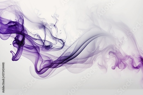An Abstract Flowing Pattern of Purple Smoke, Background Gradient, Created by Generative AI Technology