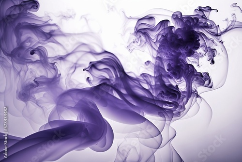 An Abstract Flowing Pattern of Purple Smoke, Background Gradient, Created by Generative AI Technology