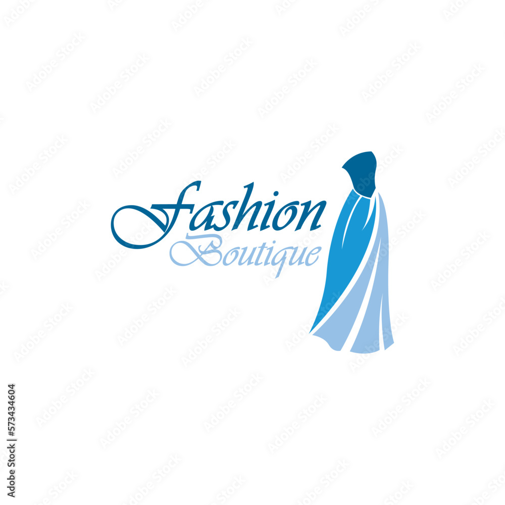 Beautiful dress woman logo simple creative for boutique fashion shop logo vector Beautiful dress woman logo simple creative for boutique fashion shop logo vector