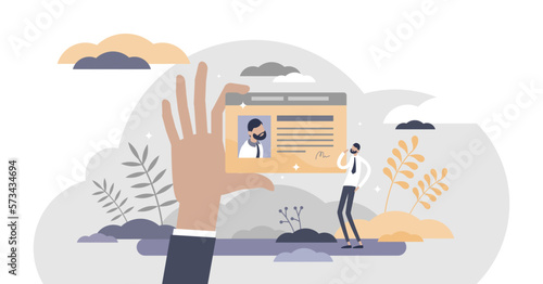 License as legal document for identification certificate flat tiny persons concept, transparent background. Driving licence plastic card example illustration.