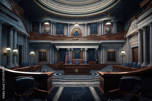 Empty US Senate. Generative AI.