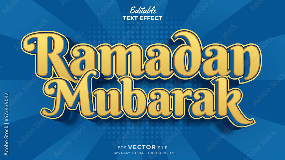 Editable text effect - Ramadan Sale 3d Traditional Cartoon template style premium vector Editable text effect - Ramadan Sale 3d Traditional Cartoon template style premium vector