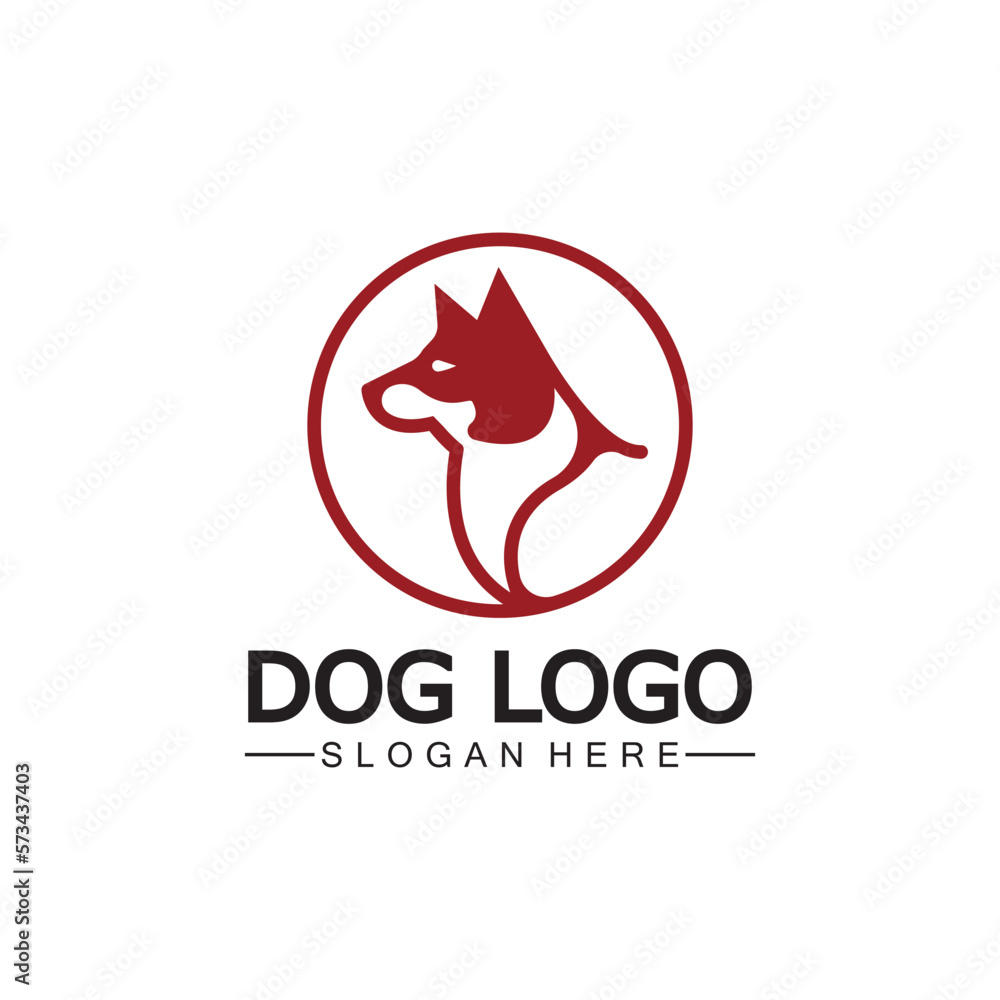 Dog logo and icon design vector illustration Dog logo and icon design vector illustration
