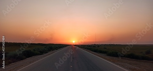 a road to sunset